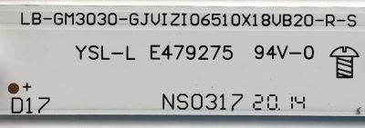KIT DE LED'S PARA TV VIZIO ((INCOMPLETO SOLO 19 PIEZAS)) / NUMERO DE PARTE NS0317 / LB-GM3030-GJVIZIO6510X18VB20-L-S / LB-GM3030-GJVIZIO6510X18VB20-R-S / 210BZ06DRB339CF04X / 50B2000NDM9N / 65VB20-L / 65VB20-R / PANEL TPT650UA-QVN07.U / MODELO M65Q7-H1 - Imagen 2